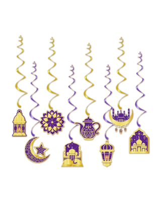 LUQ Eid Mubarak Swirl Paars Goud