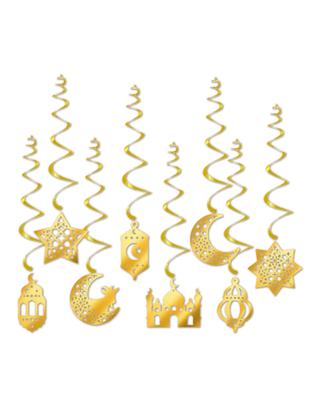 LUQ Eid Mubarak Swirl Goud