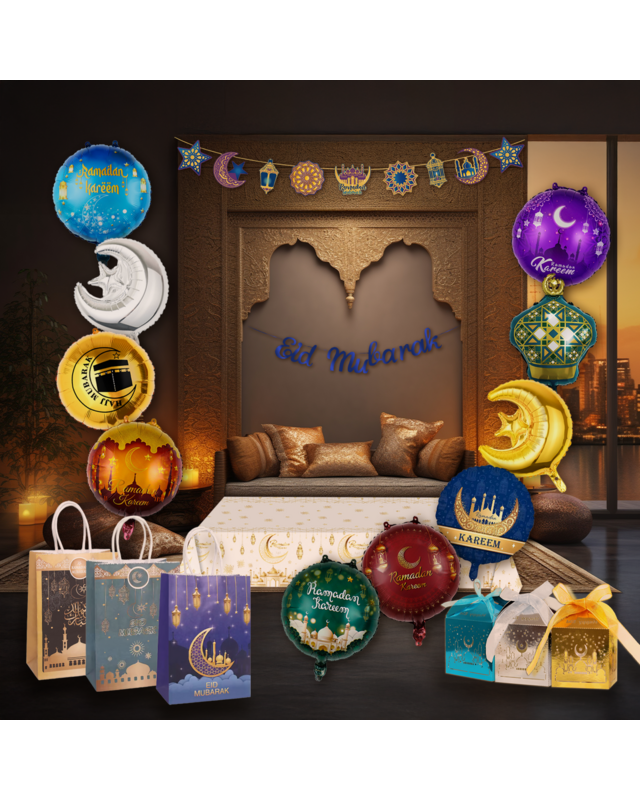 Q2P Eid Mubarak Slinger Blauw