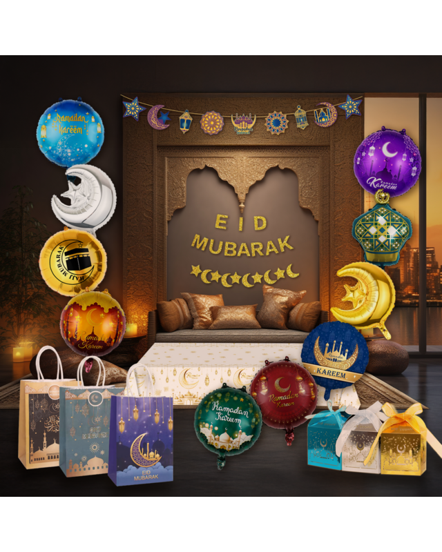 Q2P Eid Mubarak Hangdecoratie Goud