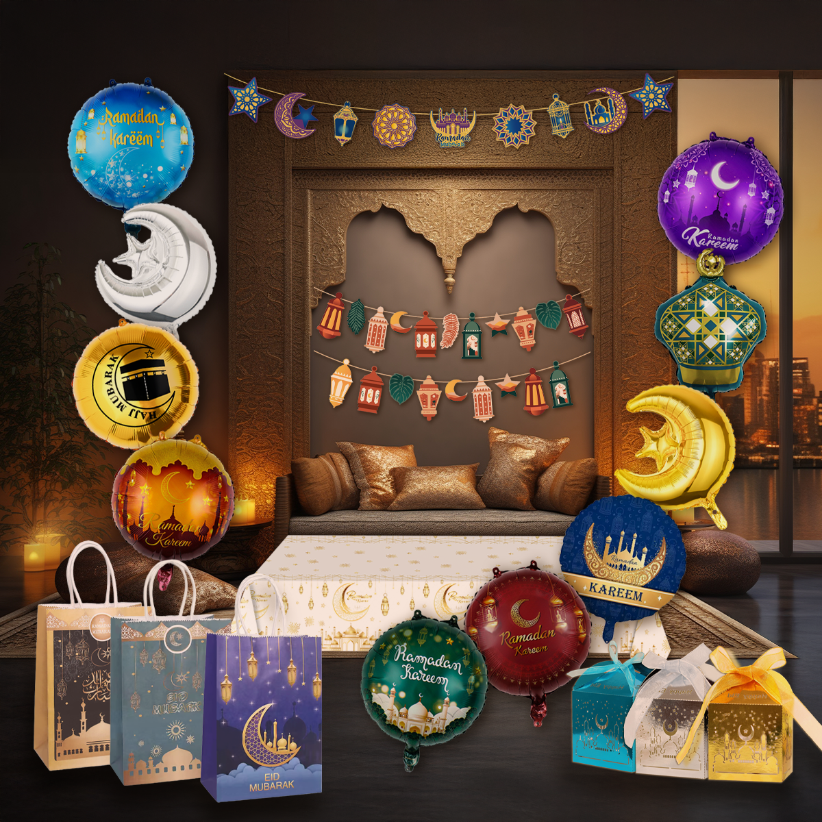 Q2P Eid Mubarak Slinger Vormpjes