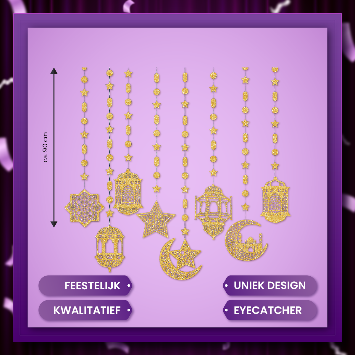 Q2P Eid Mubarak Swirl Goud 2