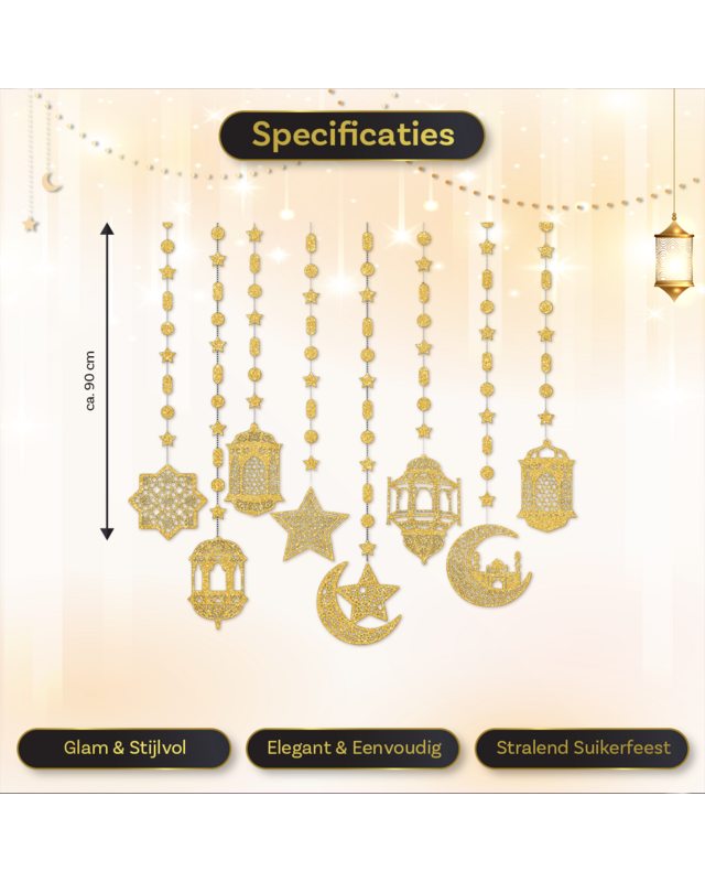 LUQ Eid Mubarak Swirl Goud 2