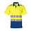 Rescuewear Poloshirt korte mouw, Kobaltblauw/Neongeel, HiVis Klasse II