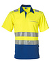 Rescuewear Poloshirt kurze Ärmel Vapor-X, Kobaltblau / NeonGelb, HiVis Klasse 2