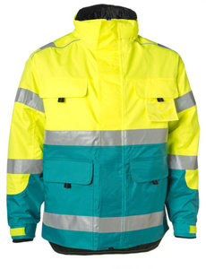Rescuewear Midi-Parka, enamel/fluorgeel, Maat XXL