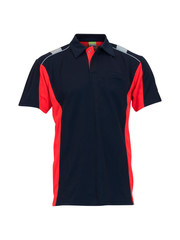 Rescuewear Poloshirt Dynamic kurze Ärmel Marineblau/ Neonrot