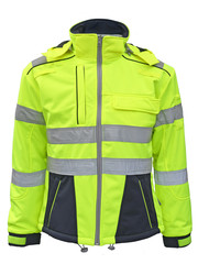Rescuewear Softshell Dynamic, HiVis klasse 3,  Marineblauw/Neongeel
