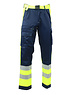 Rescuewear Unisex Broek Dynamic,  HiVis Klasse 1, Marineblauw/neongeel