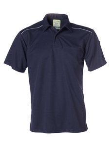 Rescuewear Poloshirt, kurze Ärmel, Natur Navy Blau