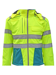 Rescuewear Softshell Jacke Dynamic HiVis Klasse 3, Enamel / Neon Gelb