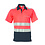 Rescuewear Poloshirt kurze Ärmel Vapor-X, Schwarz / Neon Rot