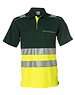 Rescuewear Poloshirt kurze Ärmel, Grün/NeonGelb, HiVis Klasse 1