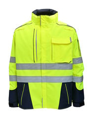 Rescuewear Midi-Parka Dynamic HiVis Klasse 3, Marineblauw / Neongeel