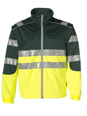 Rescuewear Softshell Jacke HiVis Klasse 2 Neon Gelb / Grün