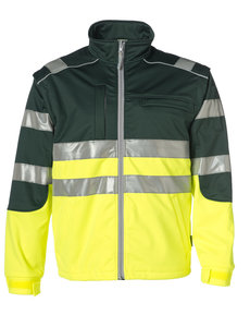 Rescuewear Softshell Jacke HiVis Klasse 3 Neon Gelb / Grün