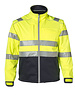 Rescuewear Softshell jas HiVis Klasse 3 Marineblauw / Neongeel