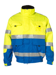 Rescuewear Pilot Jacke HiVis, Kobalt Blau / Neon Gelb