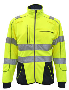 Rescuewear Sweatjacket Dynamic HiVis, Navyblau/Neongelb