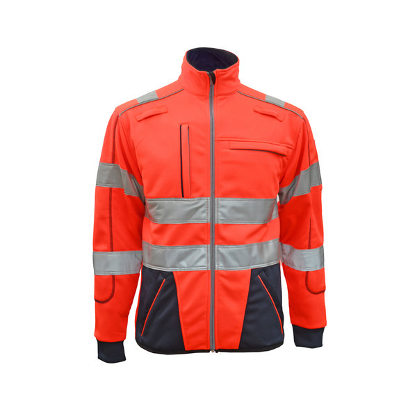 Rescuewear Sweatjacket Dynamic HiVis, Navyblau/Neonrot