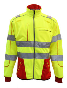 Rescuewear Sweatjack Dynamic HiVis, Rood/Neongeel