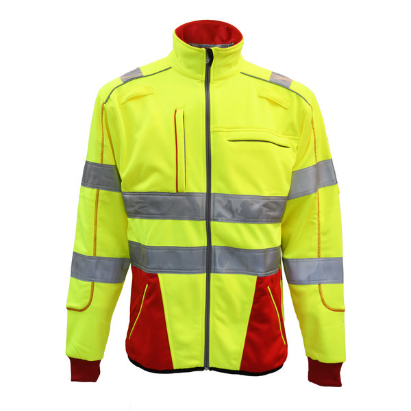 Rescuewear Sweatjack Dynamic HiVis, Rood/Neongeel