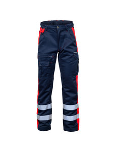 Rescuewear Rescuewear Unisex Hose , Navyblau / Neon Rot