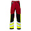 Rescuewear Unisex Hose Dynamic stretch, HiVis Klasse 1, Rot /Schwarz / Neon Gelb