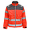 Rescuewear Softshell Jacke DRK HiVis Kl.3, Neon Rot/Grau