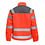 Rescuewear Softshell Jacke DRK HiVis Kl.3, Neon Rot/Grau