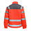 Rescuewear Softshell jas DRK HiVis Kl.3 Neon Rood /Grijs