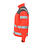 Rescuewear Softshell Jacke DRK HiVis Kl.3, Neon Rot/Grau