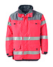 Rescuewear Midi Parka DRK HiVis, Klasse 3 Neon Rot / Grau