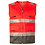 Rescuewear Sommerweste HiVis Klasse 1, Grau/ Neon Rot