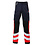 Rescuewear Damesbroek Dynamic stretch, HiVis Klasse 1, Marineblauw/Zwart/Neon Rood