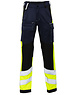 Rescuewear Damesbroek Dynamic stretch,  HiVis Klasse 1, Marineblauw/Zwart/Neon Geel