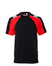 Rescuewear Shirt met ronde hals en korte mouw Advanced, Zwart / Neon Rood