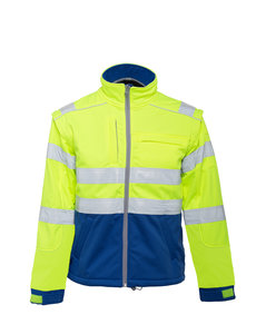 Rescuewear Softshell Jacke HiVis Klasse 3 Kobalt Blau/ Neon Gelb