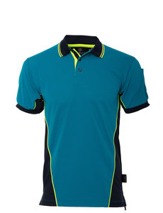 Rescuewear Poloshirt korte mouw  Enamel / Marineblauw met gele accenten