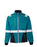 Rescuewear Softshell Jacke Dynamic, Enamel / Navy Blau mit Neongelbe Paspeln