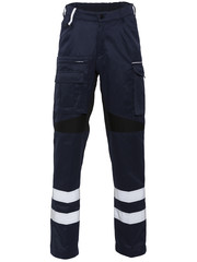 Rescuewear Unisex Broek Karlsruhe met  Neon geel paspel, Marineblauw