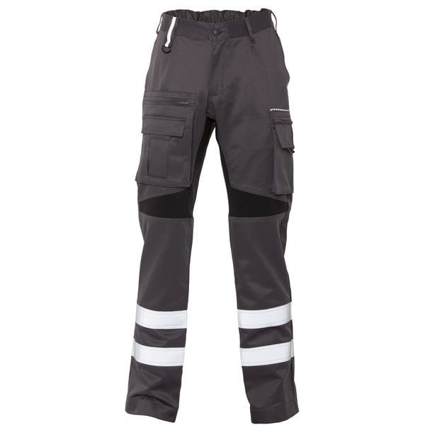 Rescuewear Unisex Hose Advanced, Grau mit Stretch Schwarz