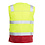 Rescuewear Sommerweste HiVis Klasse 1, Rot/ Neon Gelb