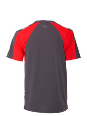 Rescuewear Shirt met ronde hals en korte mouw Advanced,  Grijs/ Neon Rood