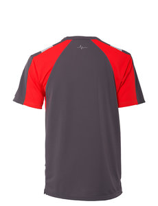 Rescuewear Shirt mit O-Hals Advanced, Grau / Neon Rot