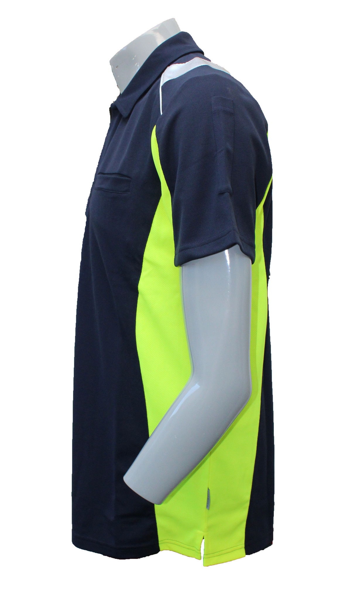 Damenpolo / Rescuewear neongelb marineblau