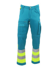 Rescuewear Unisex Broek HiVis Kl.1, Enamel/Neon Geel, maat 60 (outlet)