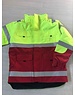 Rescuewear Midi Parka HiVis, Klasse 3 Rot / Neon Gelb, XXL