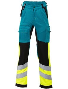 Rescuewear Damesbroek Dynamic stretch,  HiVis Klasse 1, Enamel/Zwart/Neon Geel