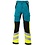 Rescuewear Damen Hose Dynamic stretch, HiVis Klasse 1, Enamelblau/ Schwarz / Neon Gelb